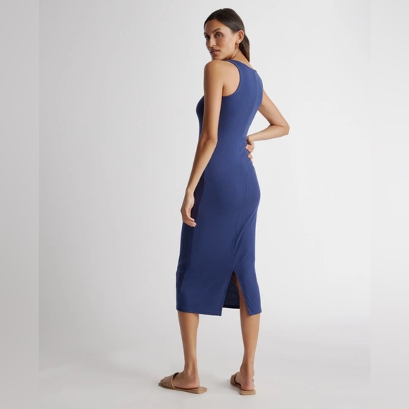 Quince Tencel Rib Knit Sleeveless Dress - Picture 2 of 13